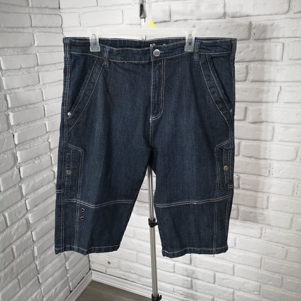 NXT/GEN Raw Paradisio Men's Size 38 Dark Wash Longer Style Jean Shorts